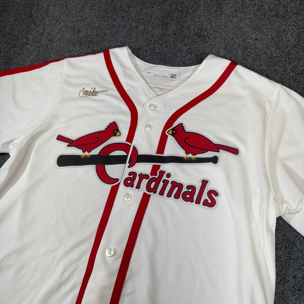 Nike St Louis Cardinals Cooperstown Collection Jersey Mens Size Large White‎ MLB
